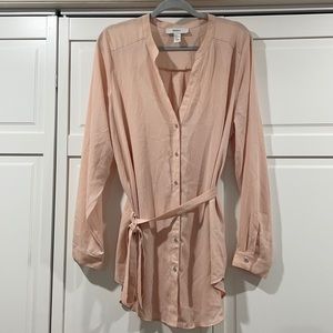 Forever21+ plus size 1x women’s peach blouse with wrap belt